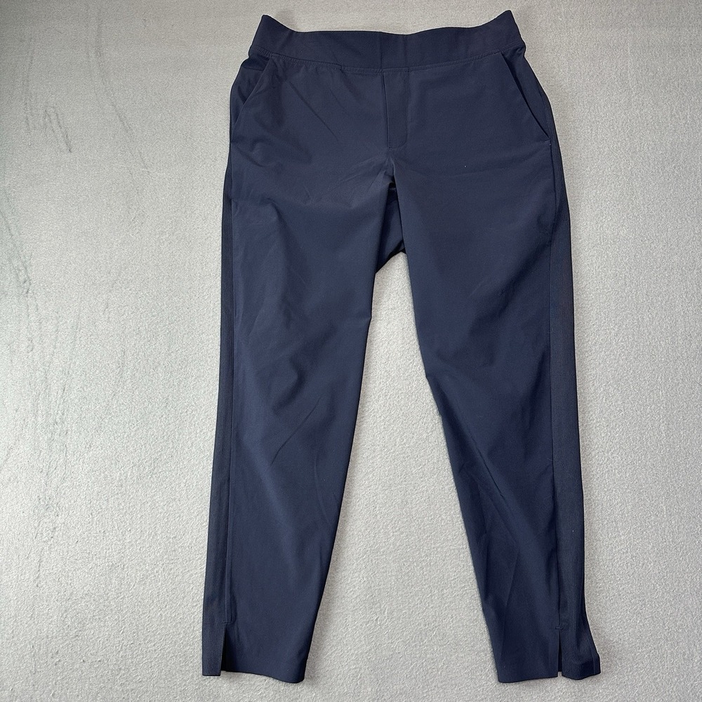 Athleta Brooklyn Ankle Pants Navy Size 10 Travel Casual Pull On Athletic Workout